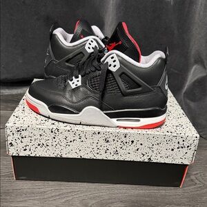 Jordan Kids Black and Red Sneakers